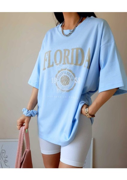 Tarzsokak Florida Kadın Açık Mavi Oversize