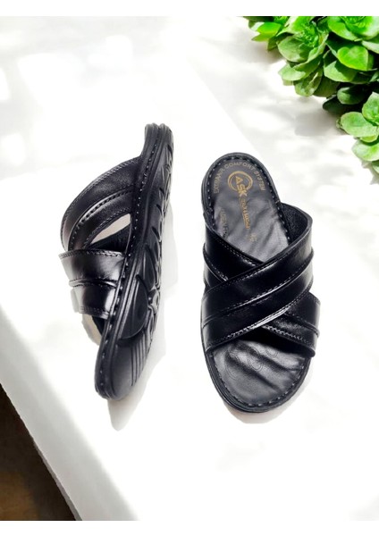 Erkek Gerçek Deri Yumuşak Taban Anatomik Ev ve Dışarı Terliği fiyatları