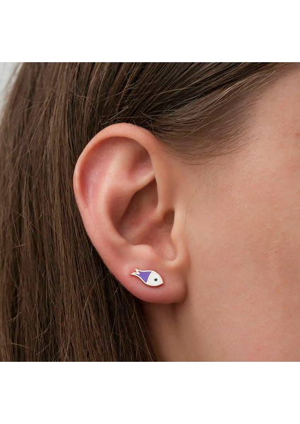 Gümüş Mor Balık Küpe fiyatları