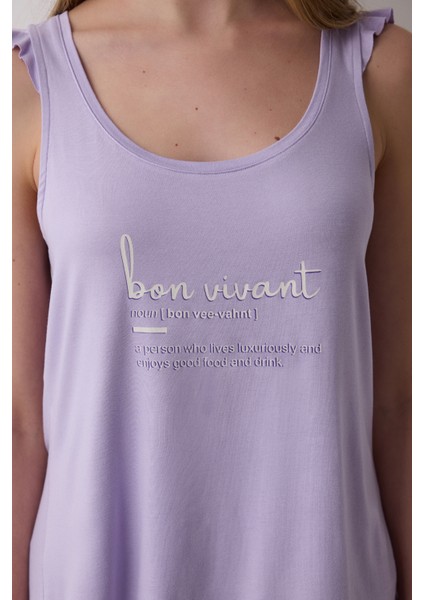 Bon Vivant Şortlu Lila Pijama Takımı