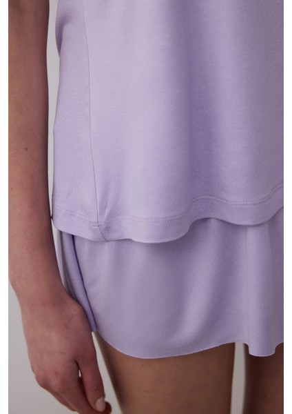 Bon Vivant Şortlu Lila Pijama Takımı
