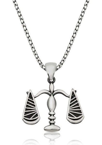 Gümüş Adalet Terazisi Kolye