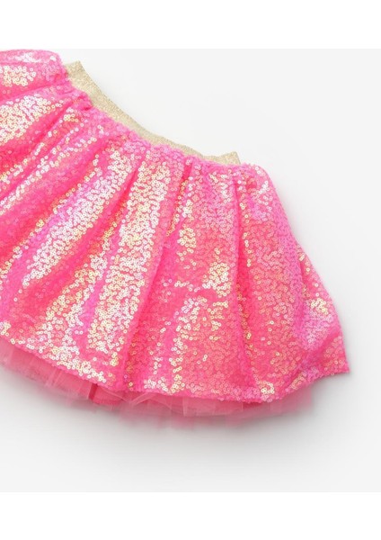 Fuşya Üzeri Pullu Kız Çocuk Etek - Gracie modelleri