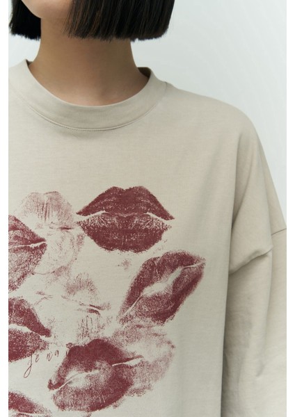 Tarzsokak Lips Bej Oversize indirimleri
