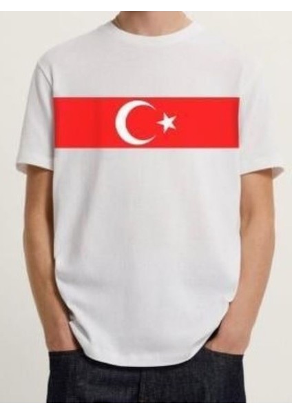 Tarzsokak Kırmızı Beyaz Türkiye Milli Takım Taraftarı Baskılı Unisex Oversize Yeni Sezon
