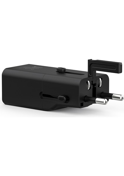 RCG-P07 Çoklu Universal Us/uk/eu/au Uyumlu Şarj Adaptörü 30W Siyah