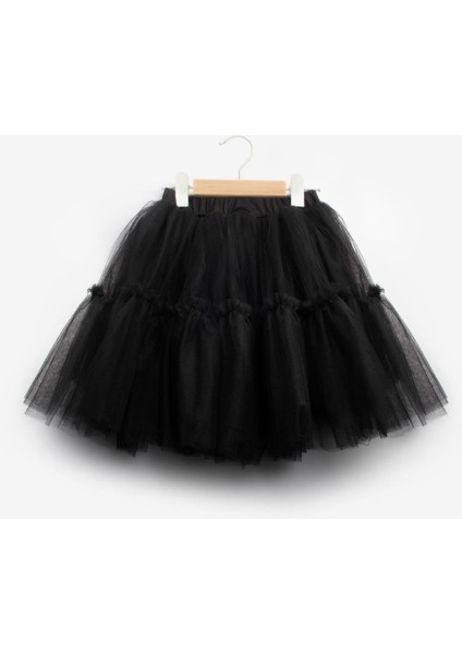 Siyah Kız Çocuk Tül Etek - Miley
