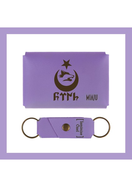 Açık Mavi, Bozkurt Ay Yıldız Motifli, Isme Özel Cüzdan Ve Anahtarlık Set, Arkadaşa Unutulmaz Hediye fiyatları