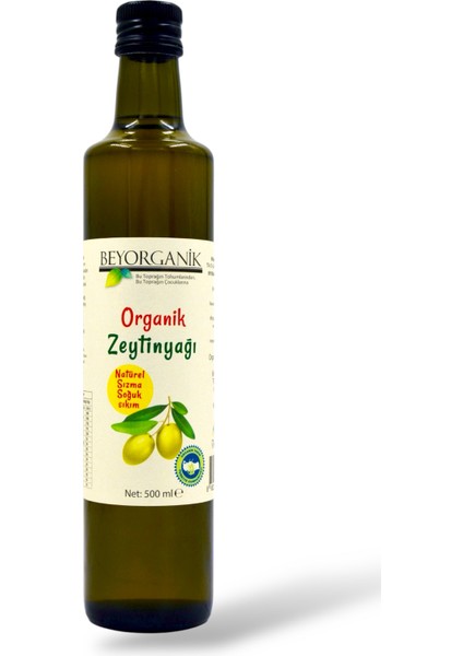 Organik Soğuk Sıkım Sızma Zeytinyağı 500ML