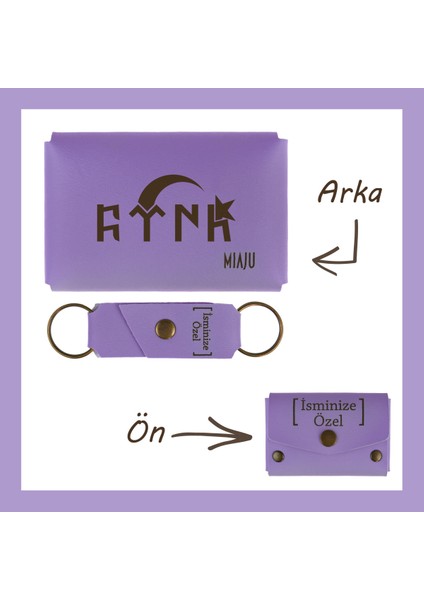 Açık Mavi, Türk Ve Ayyıldız Desenli, Isme Özel, Cüzdan Ve Anahtarlık Set, Hediyelik Anı, Hatıra
