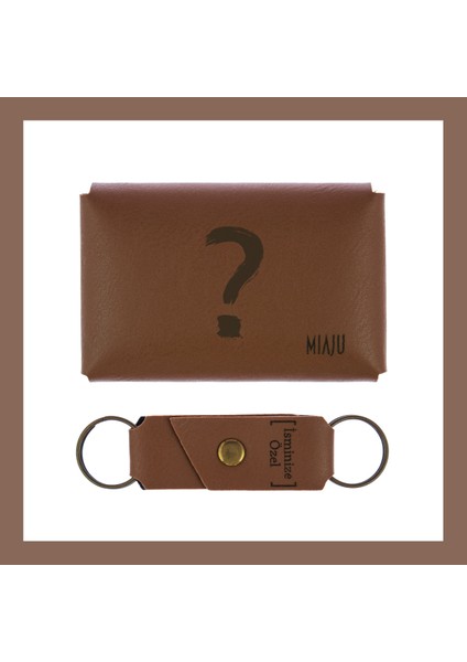 Yavru Ağzı, Soru Işareti Desenli, Isme Özel, Cüzdan Ve Anahtarlık Set, Arkadaşa Hediye Aksesuar fiyatları