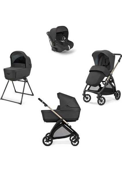 Electa+ Bebek Arabası ve Darwin Recline Ana Kucaklı, Portbebeli, Stantlı 4'lü Sistem Upper Black