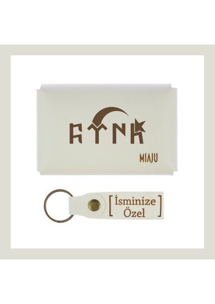 Nar Çiçeği, Göktürkçe Türk Yazılı, Isminize Özel Cüzdan Ve Anahtarlık Seti, Hediyelik Mükemel Anı fiyatları