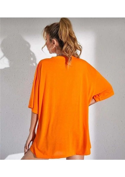 Tarzsokak Kadın Kalp Baskılı Oversize