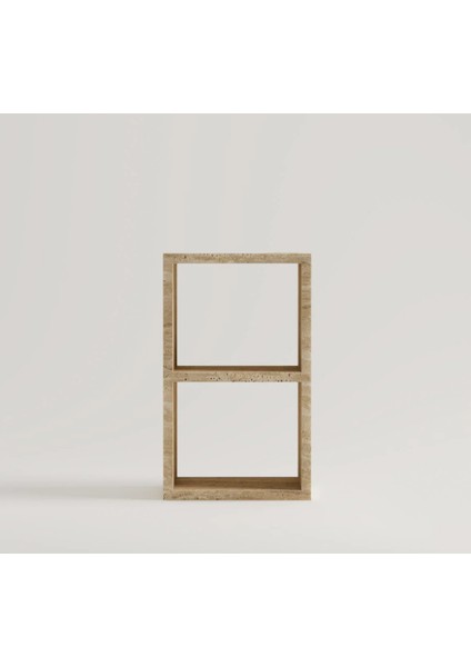 Zoeye - Raflı Traverten Dikdörtgen Yan Sehpa fırsatları