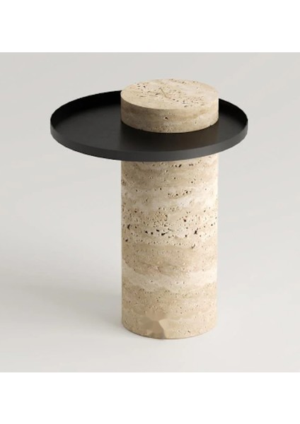 Faith-Mermer Travertren Yan Sehpa