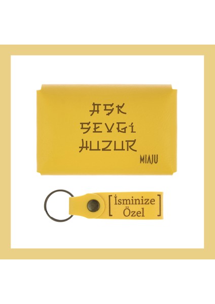 Pembe Renk, Aşk Sevgi Huzur Yazılı Isme Özel, Cüzdan Ve Anahtarlık Set, Istediğine Hediyelik Hatıra fiyatları