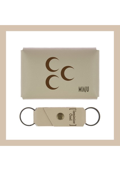 Sütlü Kahve, Üç Hilal ve Kurt Armalı, Kişiye Özel Cüzdan ve Anahtarlık Seti, Efsanevi Hediye fiyatları