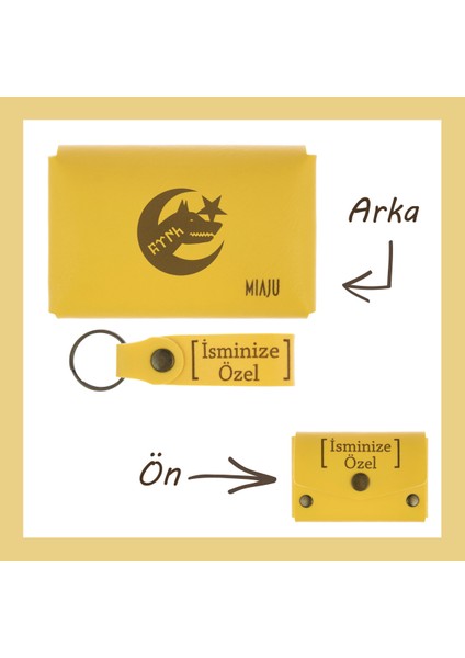 Turkuaz, Bozkurt Ve Hilal, Isme Özel Cüzdan Ve Anahtarlık Takımı, Bozkurttan Gurur Duyanlar Için