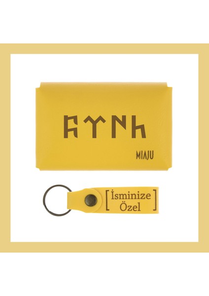 Nar Çiçeği, Göktürkçe Türk Yazılı, Ismine Özel Cüzdan Ve Anahtarlık Seti, Herkese Hediyelik Şık Anı fiyatları