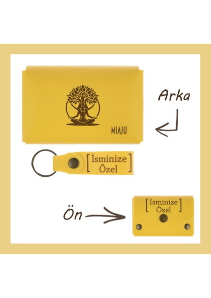 Turkuaz, Hayat Ağacı, Isme Özel Cüzdan Ve Anahtarlık Takımı, Bereket Getirmesini Isteyenlere Hediye