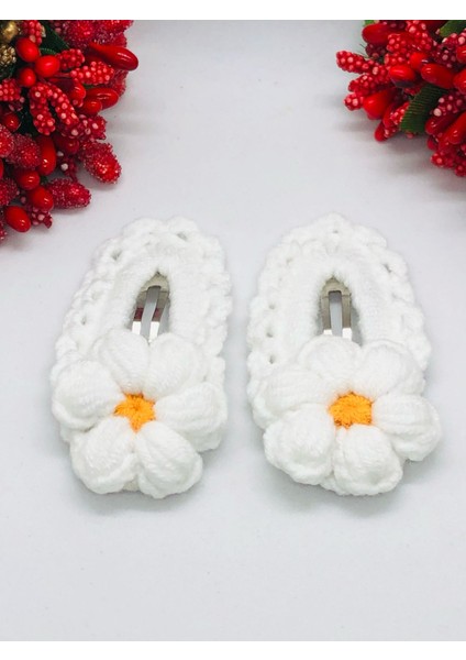 El Yapımı Örgü Çıtçıtlı Saç Tokası Handmade modelleri