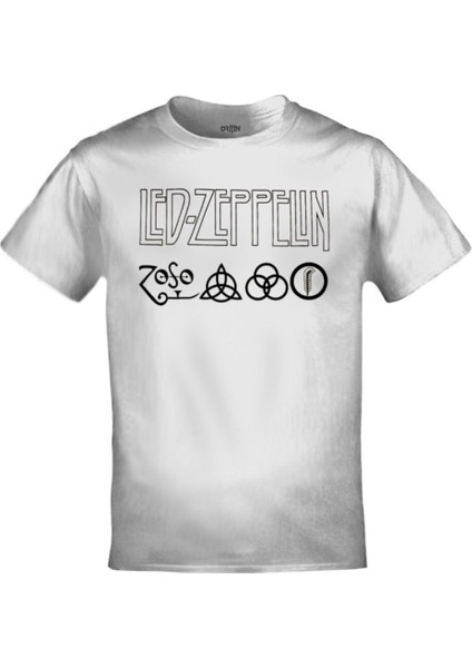 Tarzsokak LED Zeppelin Logo Baskılı Unisex Ekru Renk
