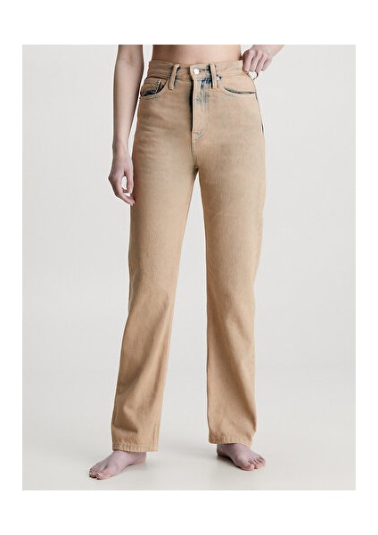 Kadın High Rise Straight Jean Pantolon