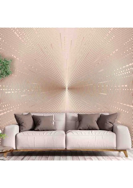 3 Boyutlu Çizgili Işık Ağı Desenli Isı ve Ses Yalıtımlı Sağlıklı Tekstil Duvar Kağıdı