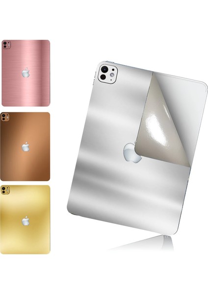 Apple iPad Pro 11 Inç 5. Nesil M4 ve 4/3/2. Nesil Için Arka Kaplama Koruma Sticker Çizilmez Film Kaplama Gümüş