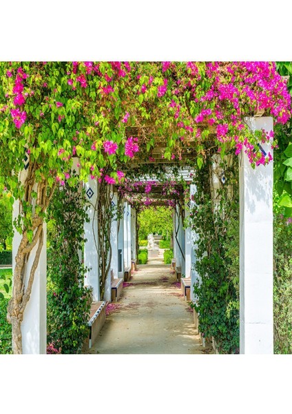 Pembe Çiçekler Desenli Isı ve Ses Yalıtımlı Sağlıklı Tekstil Duvar Kağıdı fırsatları