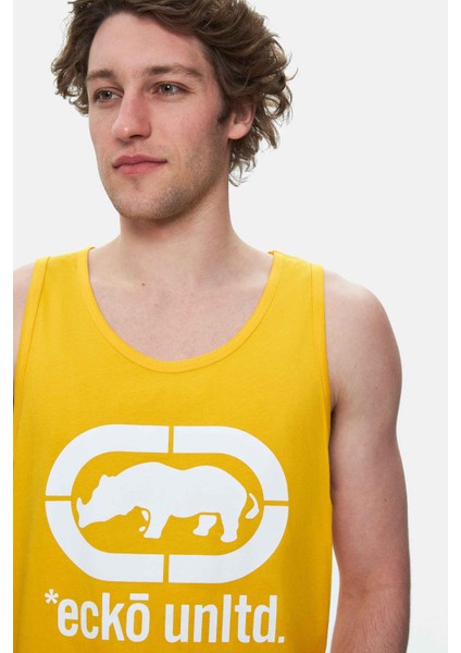 Wılber Sarı Sıfır Kol Baskılı Loose Fit Erkek Tshirt fiyatları