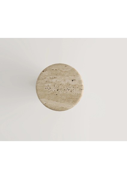 Solo -Traverten Yuvarlak Huni Ayaklı Yan Sehpa modelleri