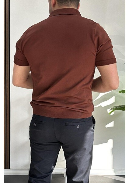 Erkek Çizgili Polo Yaka Tişört Şık ve Modern Stil