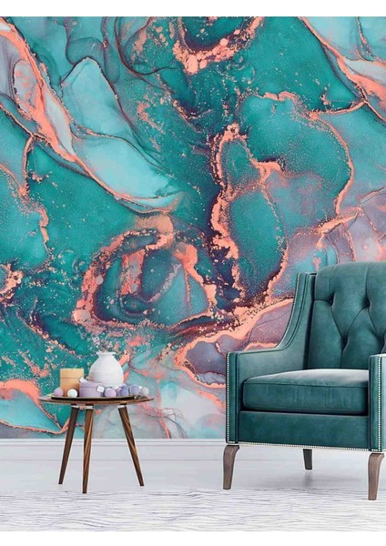 Duvar Kağıdı 3 Boyutlu Çatlak Taş Desenli Silinebilir Tekstil Duvar Kağıdı