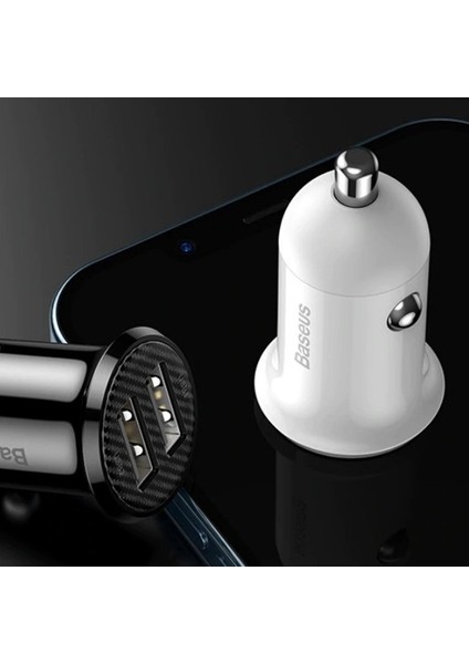 Grain Pro Dual USB 4.8A Max Çıkışlı Hızlı Araç Şarj Başlık Ccallp-02