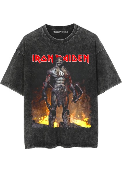Tarzsokak Rock Serisi Iron Maiden Baskılı Unisex Oversize