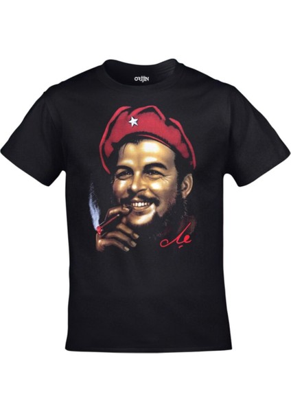 Siyah Ernesto Che Guevara Puro Baskılı