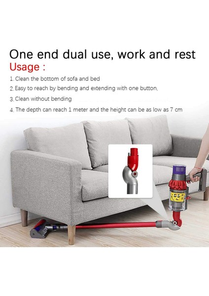 Dyson V7 V8 V10 V11 Elektrikli Süpürge Için Üst Adaptör Alt Adaptör (Yurt Dışından)