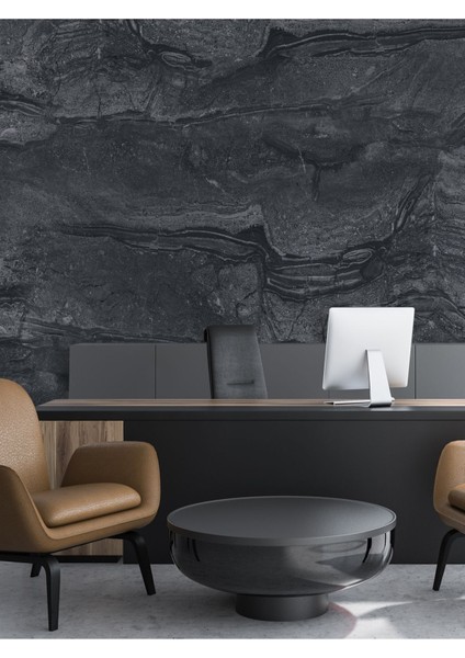 Duvar Kağıdı Modern Çatlak Mermer Desenli Silinebilir Tekstil Duvar Kağıdı