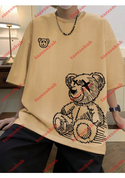 Tarzsokak Model 3218 Erkek Yazlık Yuvarlak Yaka Kısa Kollu Günlük Tişört, Yaz