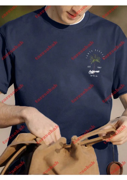 Tarzsokak Model 3272 Erkek Yazlık Yuvarlak Yaka Kısa Kollu Günlük Tişört, Yaz indirimleri