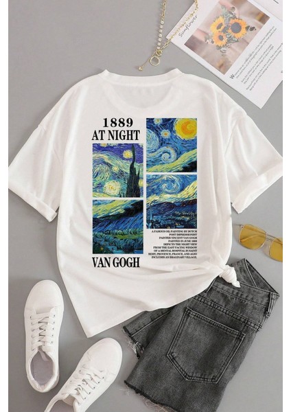Tarzsokak Unisex Van Gogh Baskılı Oversize