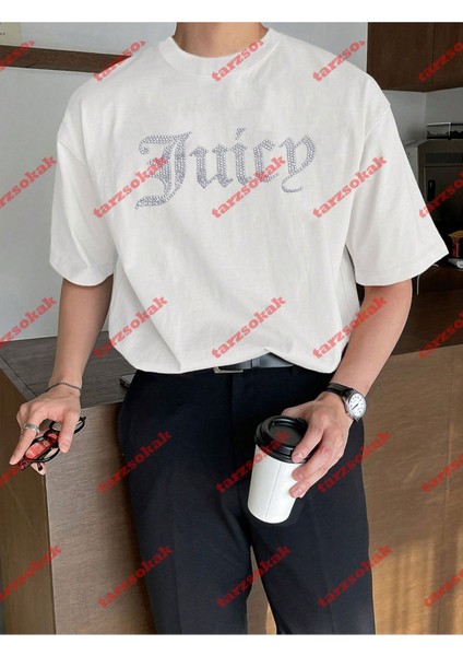 Juicy Baskılı Tshirt Beyaz fırsatları
