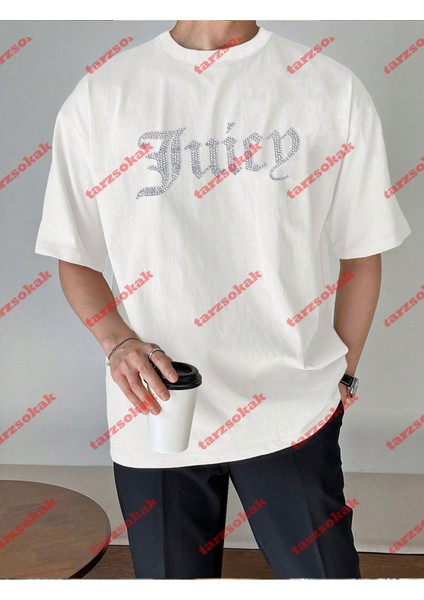 Juicy Baskılı Tshirt Beyaz indirimleri