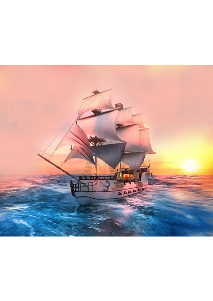 Denizde Tekne Desenli Isı ve Ses Yalıtımlı Sağlıklı Tekstil Duvar Kağıdı fırsatları