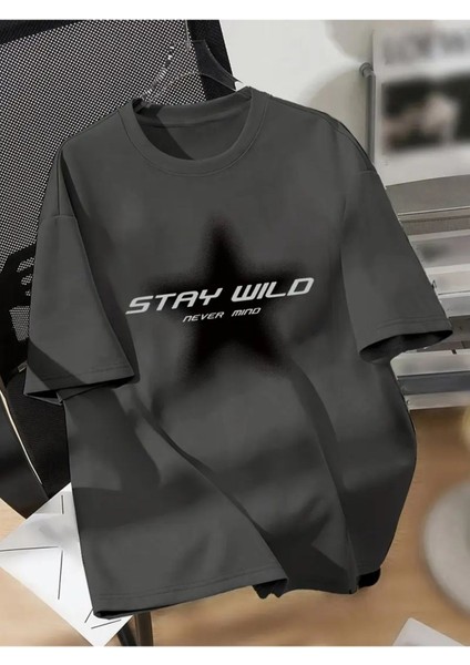 Tarzsokak Stay Wild Baskılı Unisex Oversize