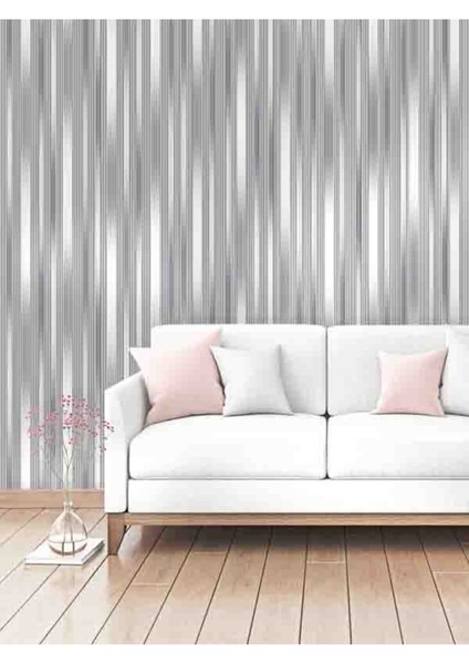 3 Boyutlu Çizgili Desenli Silinebilir Sağlıklı Tekstil Duvar Kağıdı