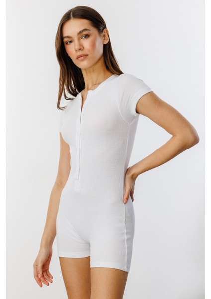 Fitilli Kısa Kollu Kısa Tulum Short Romper Kısakol-Tulum fırsatları