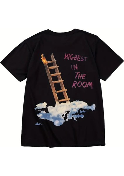 Tarzsokak Highest In The Room On Arka Baskılı Unisex Oversize